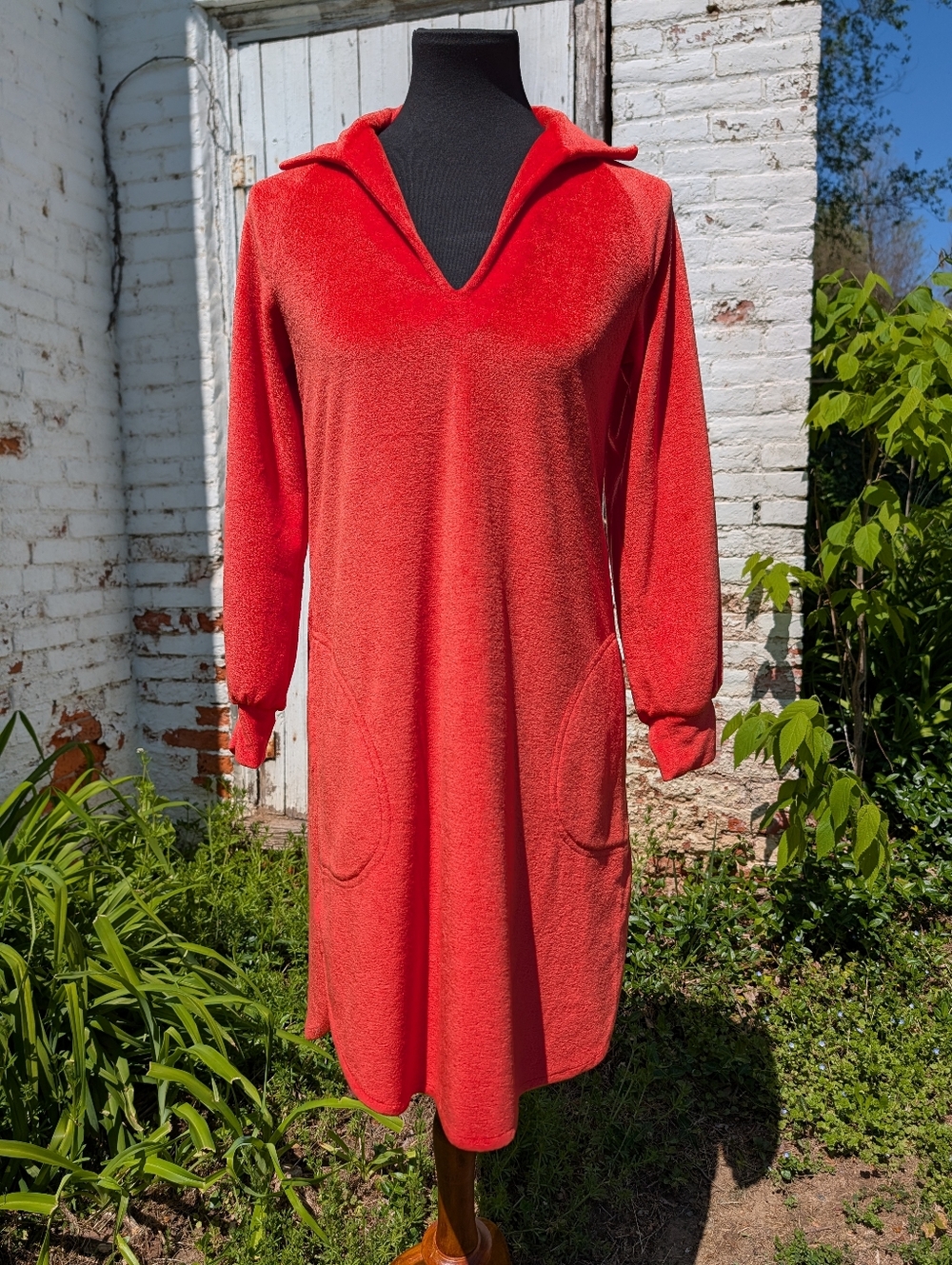 70s Orange Dress/Cover-Up